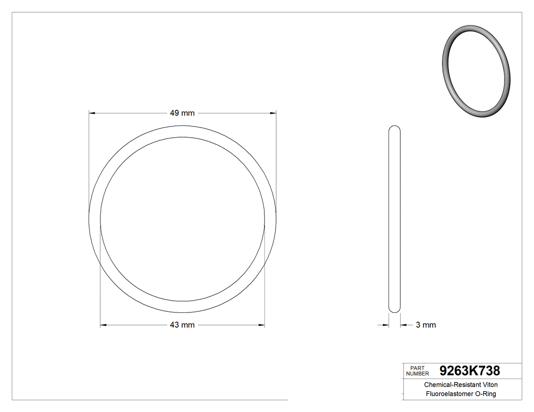 Technical drawing - 9263K738